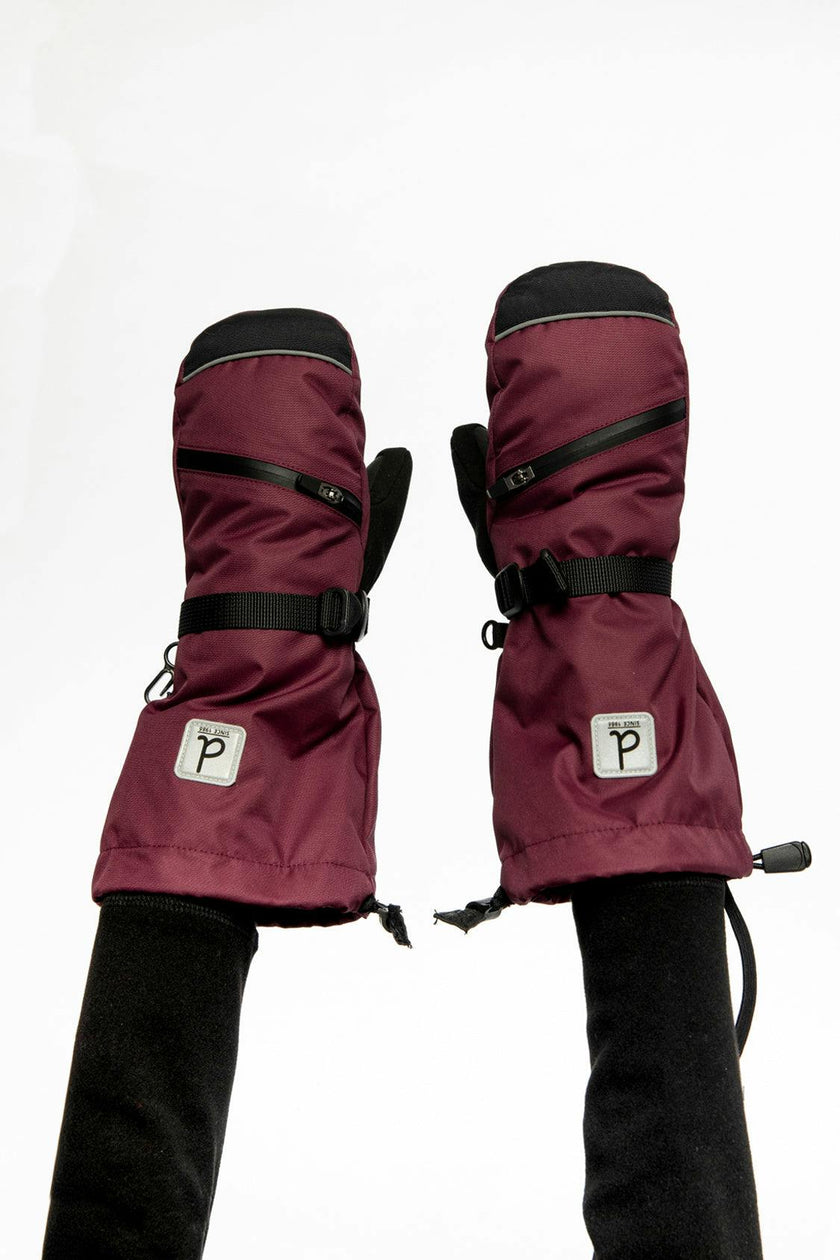 Teknik Winter Mittens Burgundy