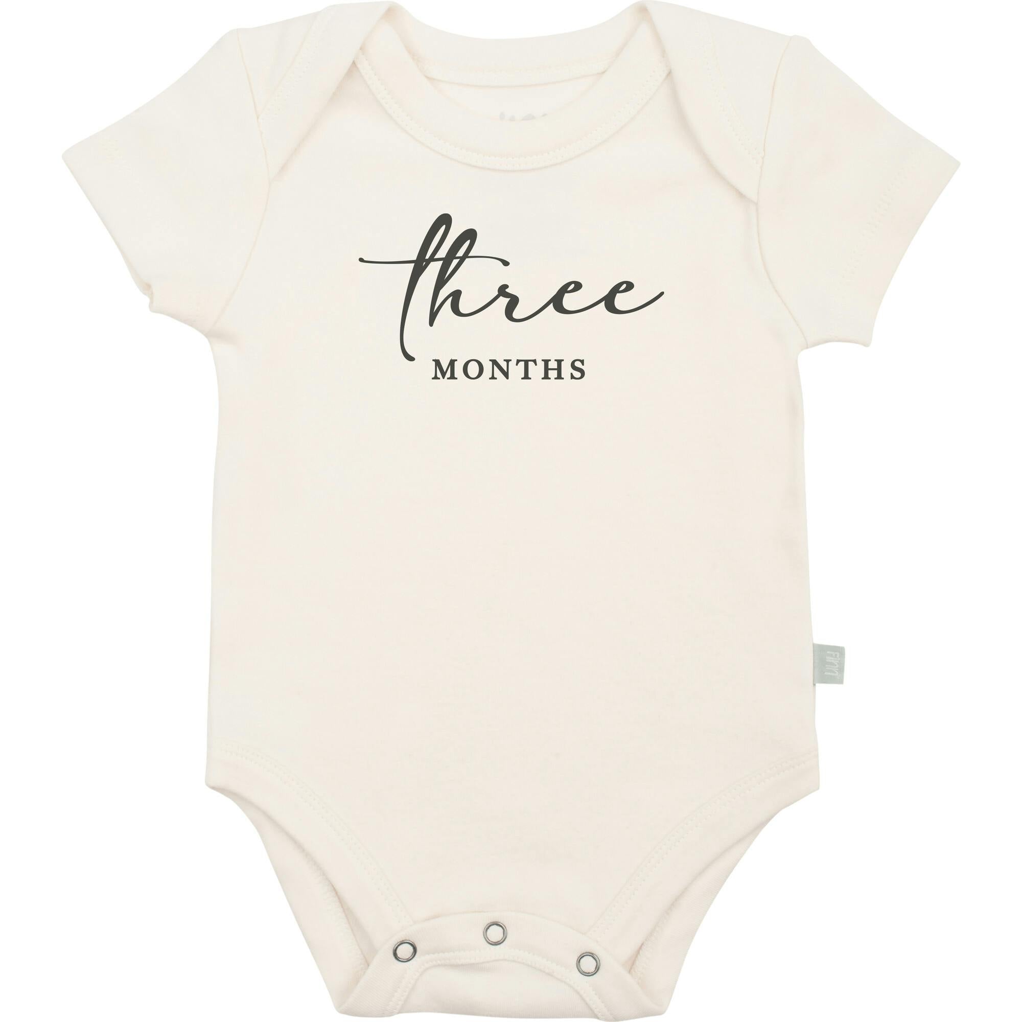 graphic bodysuit | three months milestone charcoal