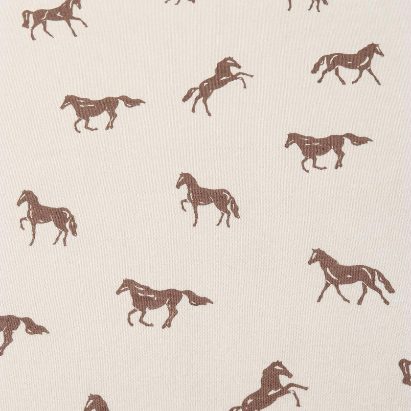 Organic 2-Way Zip Romper - Horses