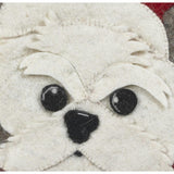 Hand Felted Wool Christmas Pillow - Dog Box - 20" Arcadia Home