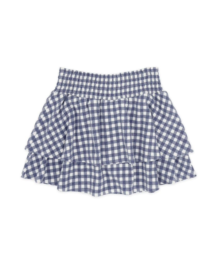 Alex Gingham Hacci Skirt - Crown Blue