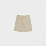 Andre Boy Shorts, Beige Stripe Linen