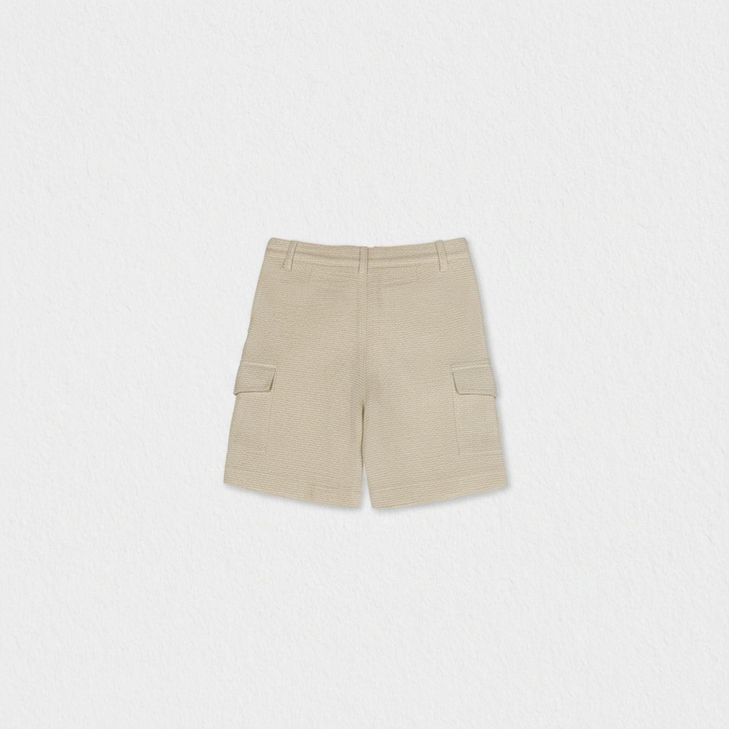 Andre Boy Shorts, Beige Stripe Linen