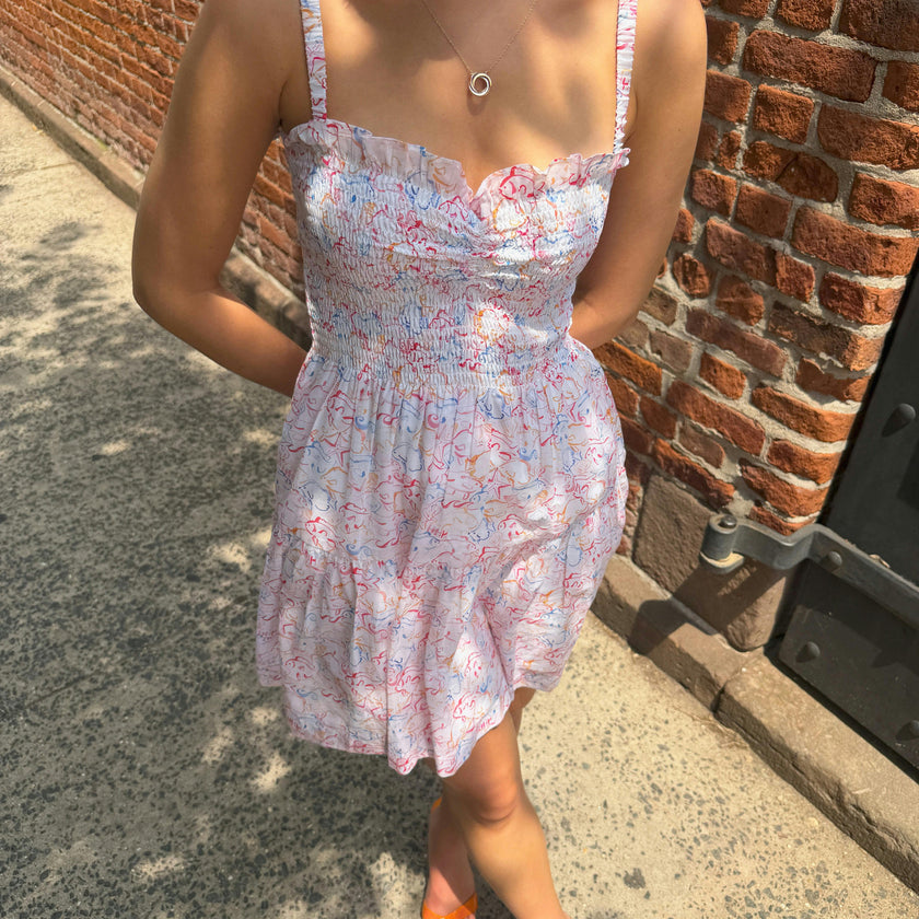 The Rebecca Mini Nap Dress - Camo Fish
