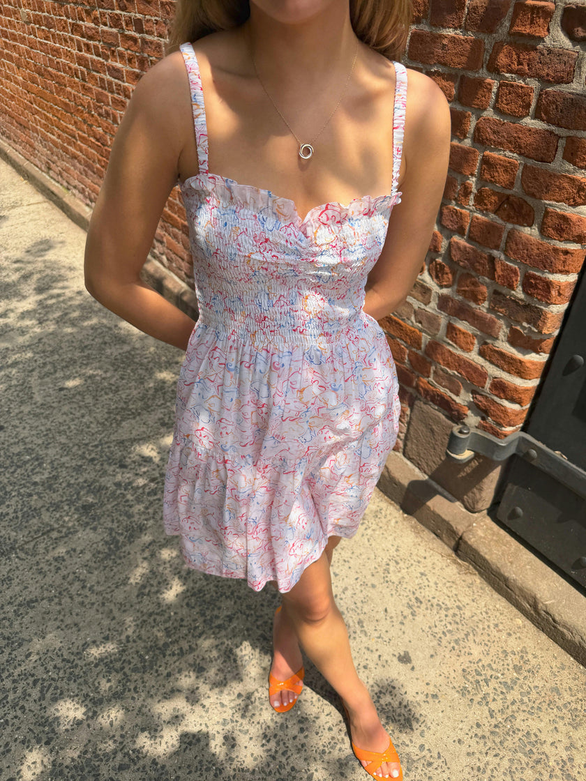The Rebecca Mini Nap Dress - Camo Fish
