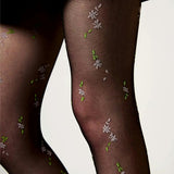 Pretty Flowers Sheer Tights