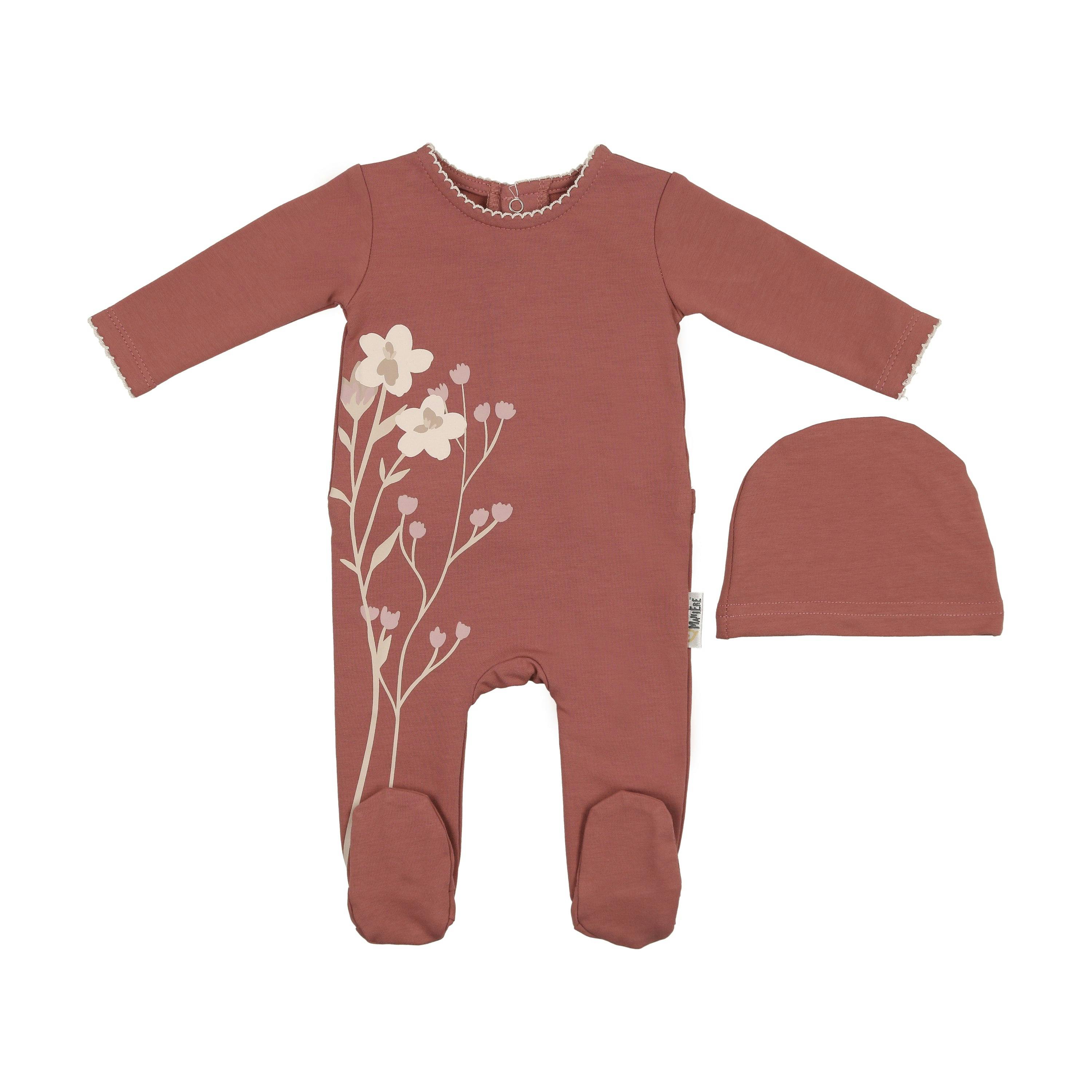 Blooming Bouquet Footie and Beanie Set