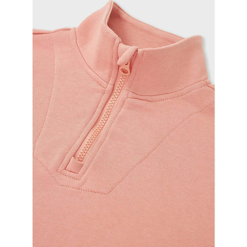 Relaxed Cotton Zip Collar Sweatshirt