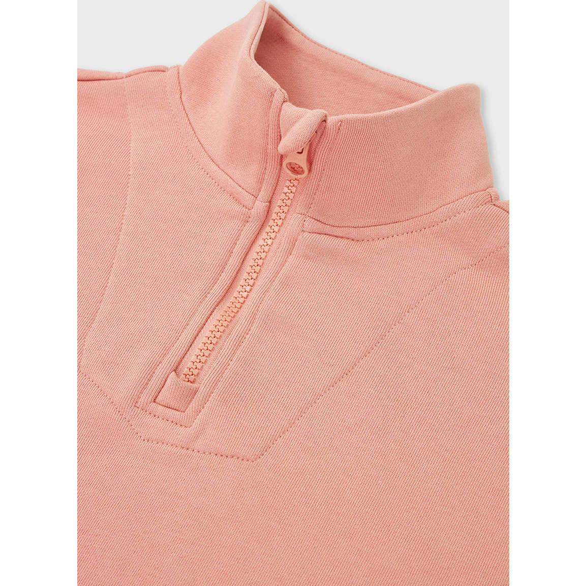 Relaxed Cotton Zip Collar Sweatshirt