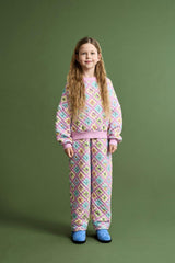 POSTCARD QUILTED SWEATSHIRT LILAC