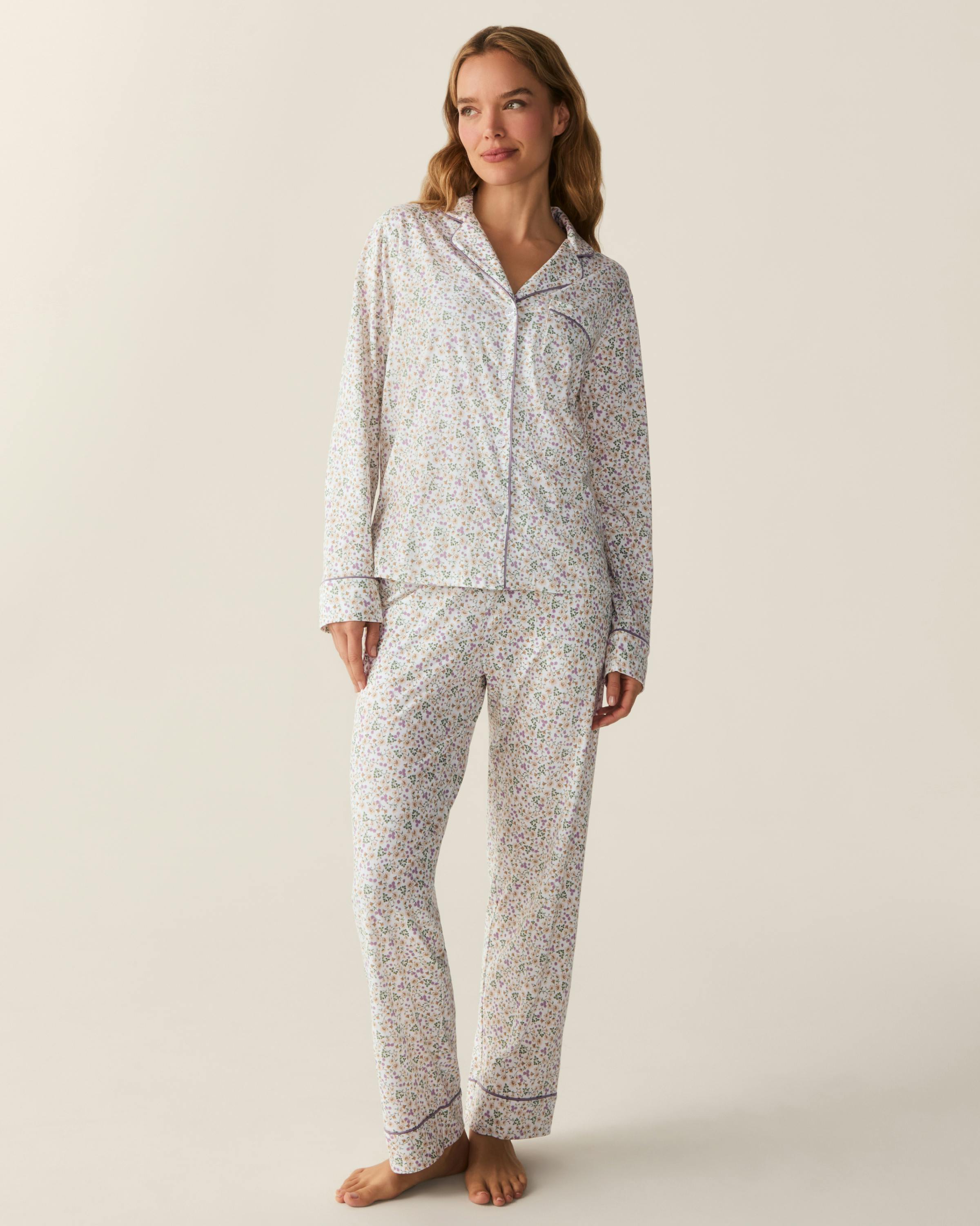 Women's Pima Pajama Set in Meadow Bloom