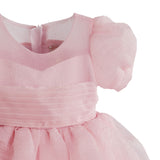 Pink Brixton Puff-Sleeve Party Dress