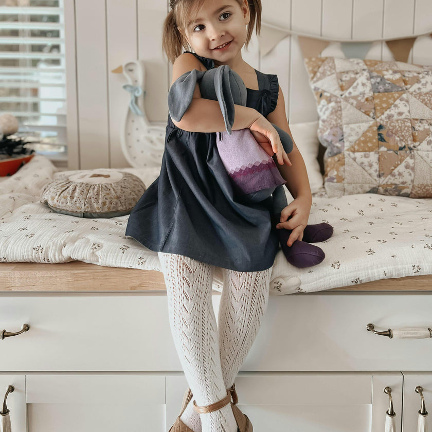 Knit Bunny Plush - Lila