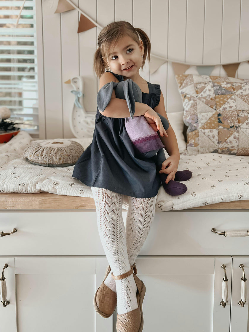 Knit Bunny Plush - Lila