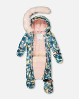 One-Piece Baby Play Snowsuit Designed for Car Seat