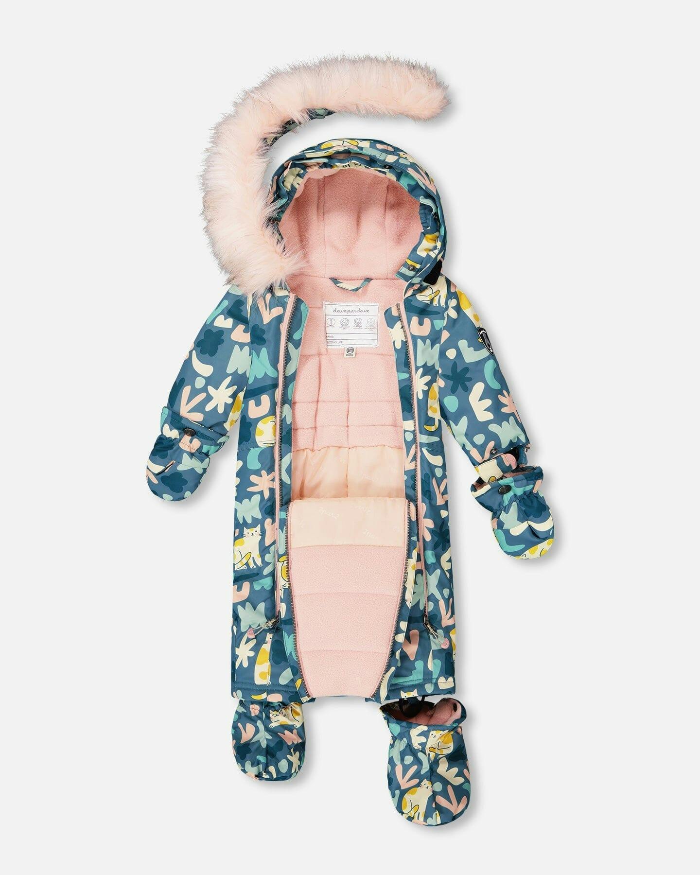 One-Piece Baby Play Snowsuit Designed for Car Seat