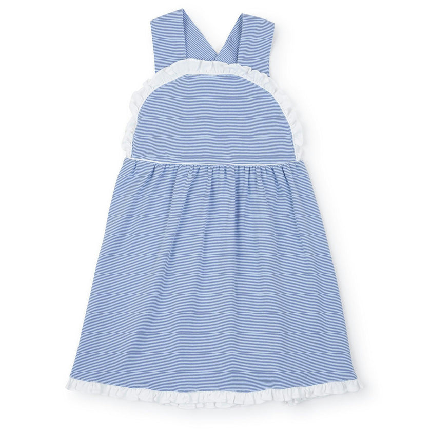 Eden Girls' Dress - Blue Stripes