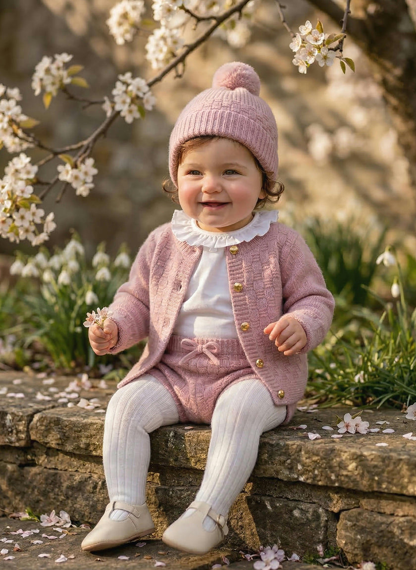 The Aspen Cashmere Baby Bloomer | Rose