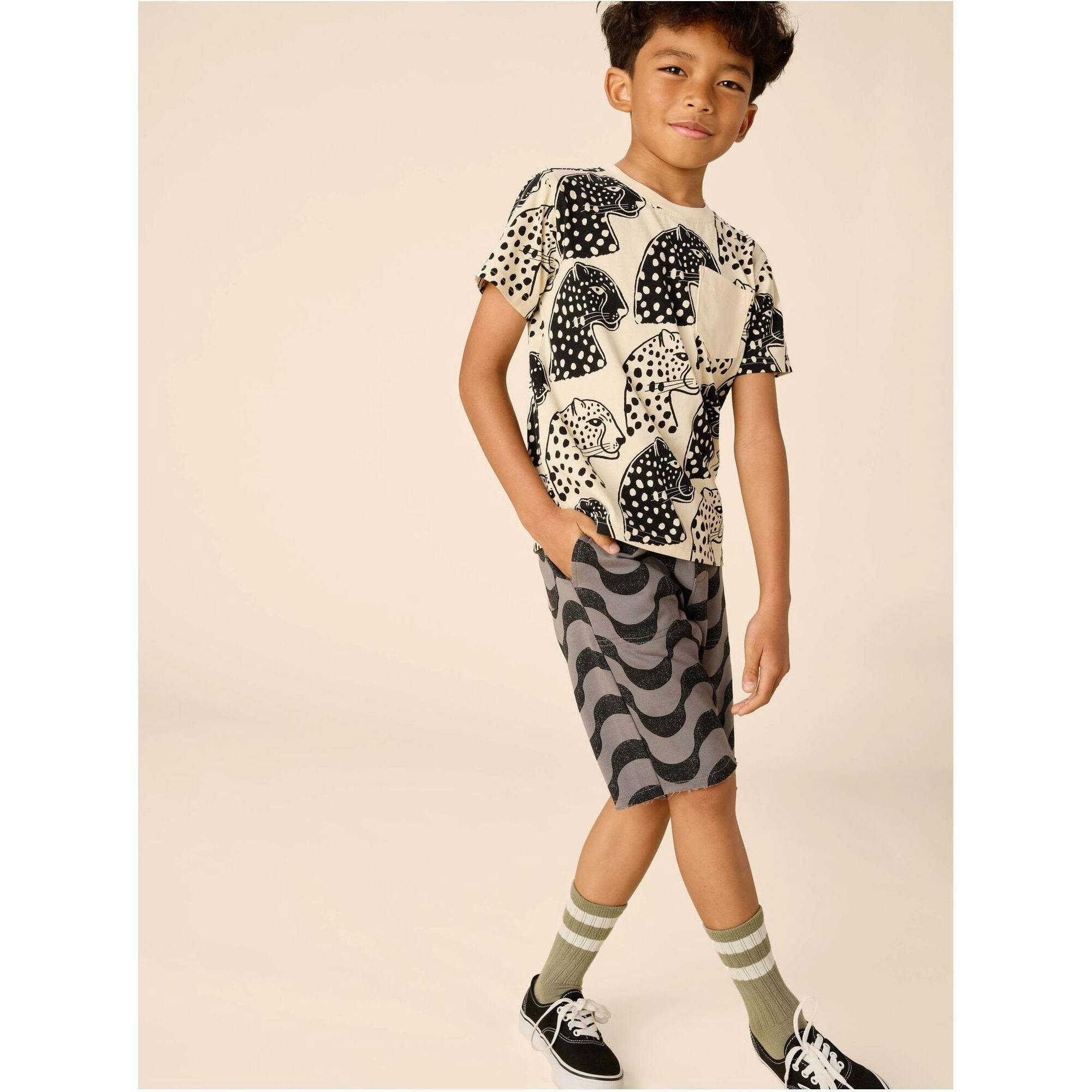 Printed Pocket Tee, Black
