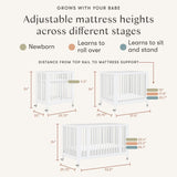 Babyletto Rolli 9-in-1 Convertible All-Stages® Crib with Bassinet & Toddler Bed Conversion Kits