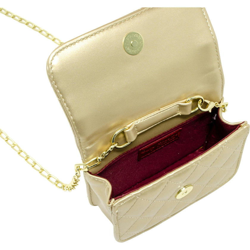 Quilted Pearl Handle Heart Bag