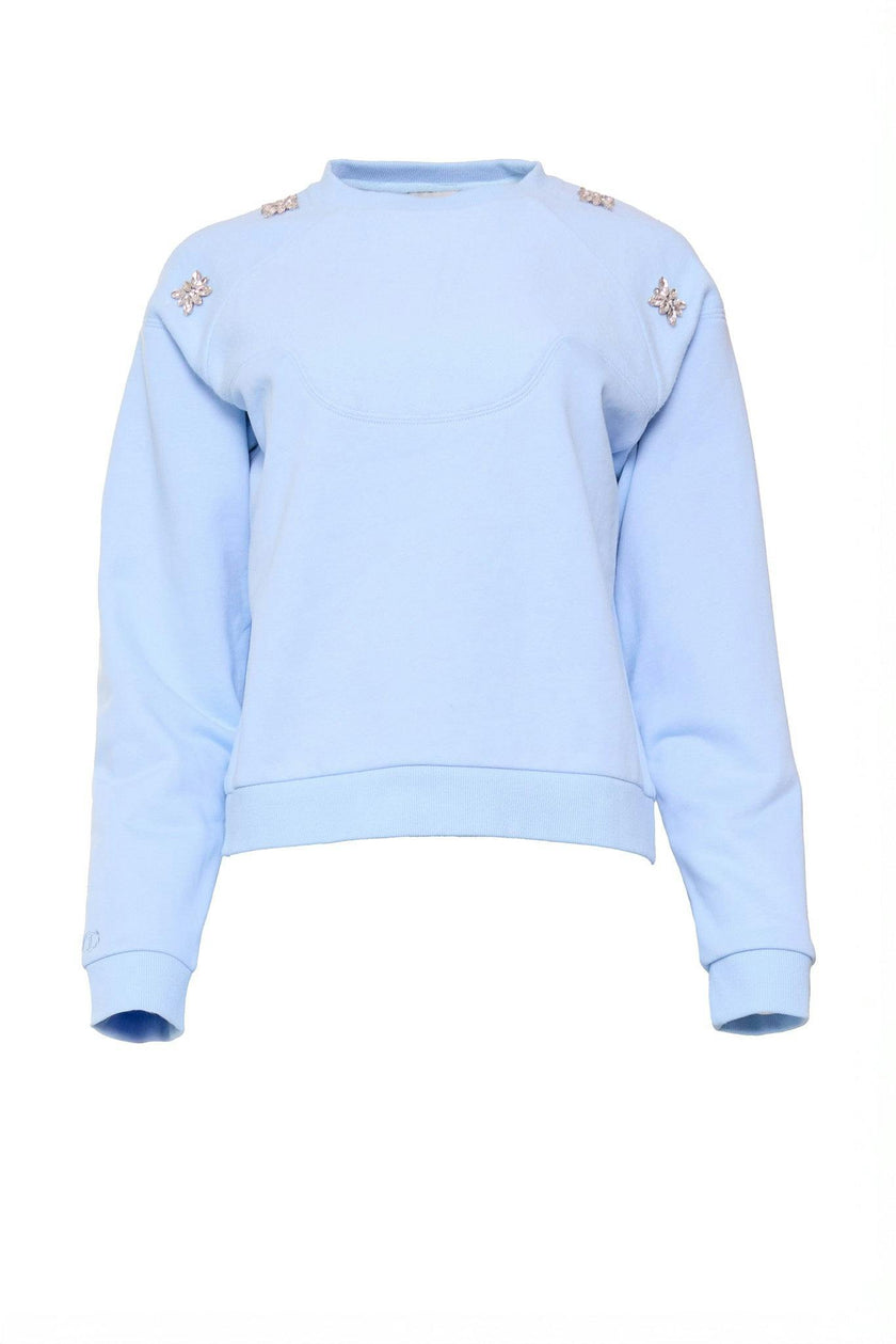 Casey Crewneck Sweatshirt in Light Blue