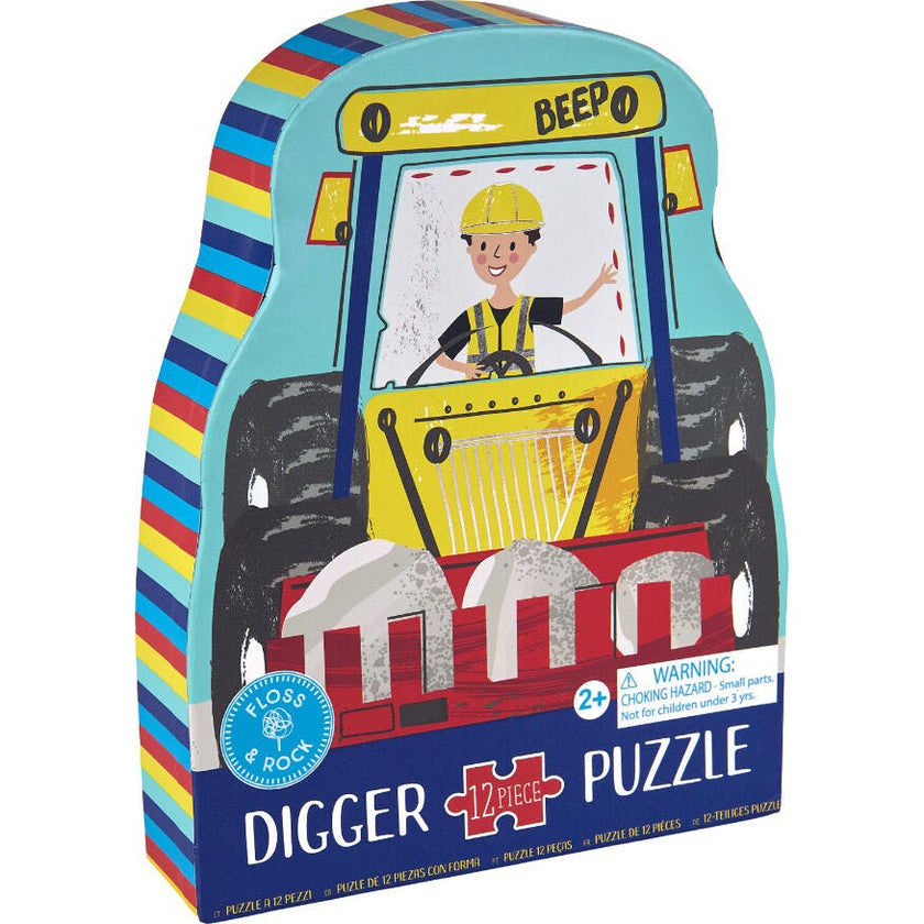 Digger Shaped Jigsaw with Shaped Box