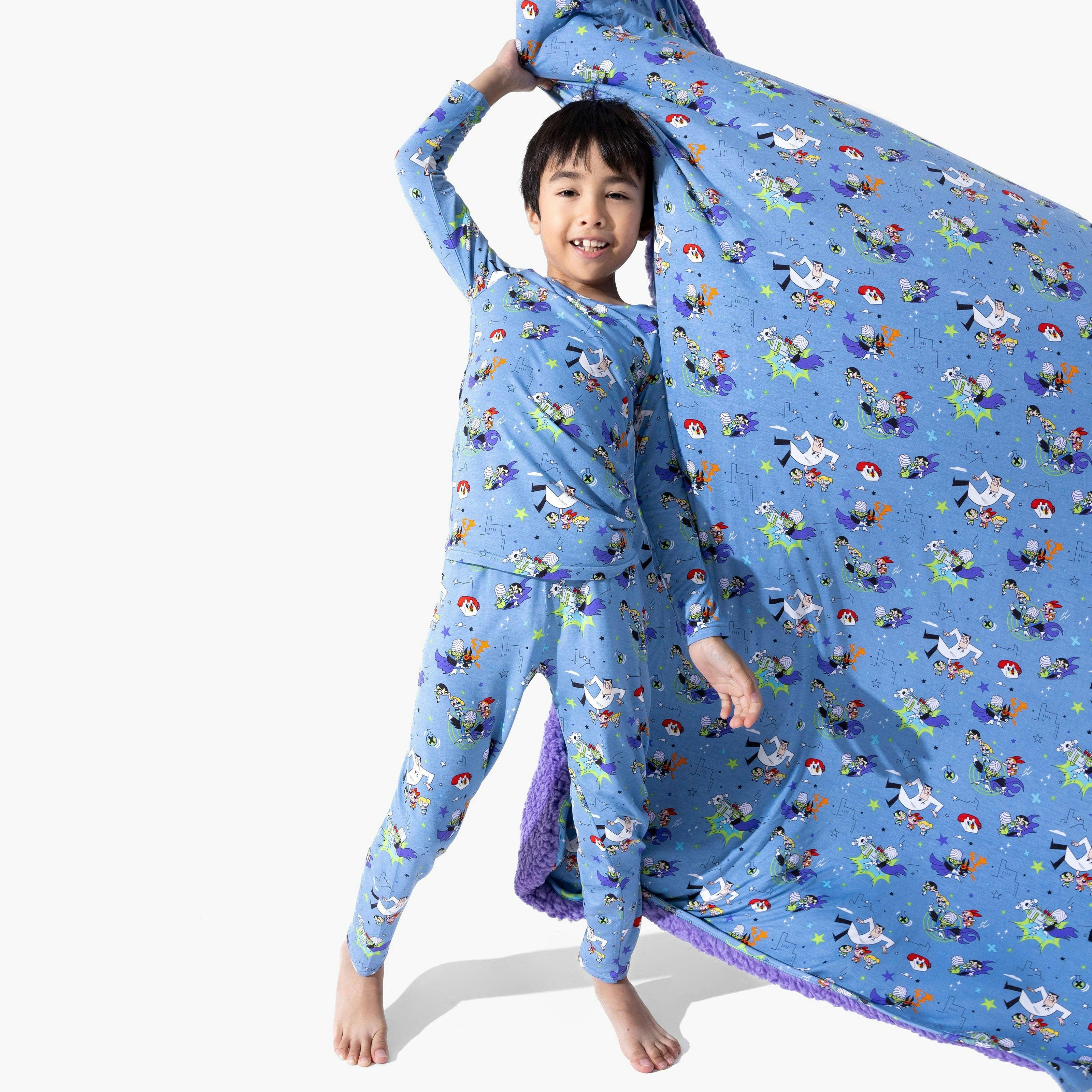 Powerpuff Girls Mojo Jojo Showdown Bamboo Sherpa Blanket