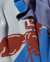 Lobster Tile Knit Blanket