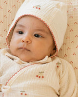 Gauze Bundle Set in Embroidered Cherries