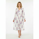 St Barth Womens Kaftan Peony Block Print, Block Print
