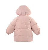 Pink Heart-Quilted Puffer Jacket
