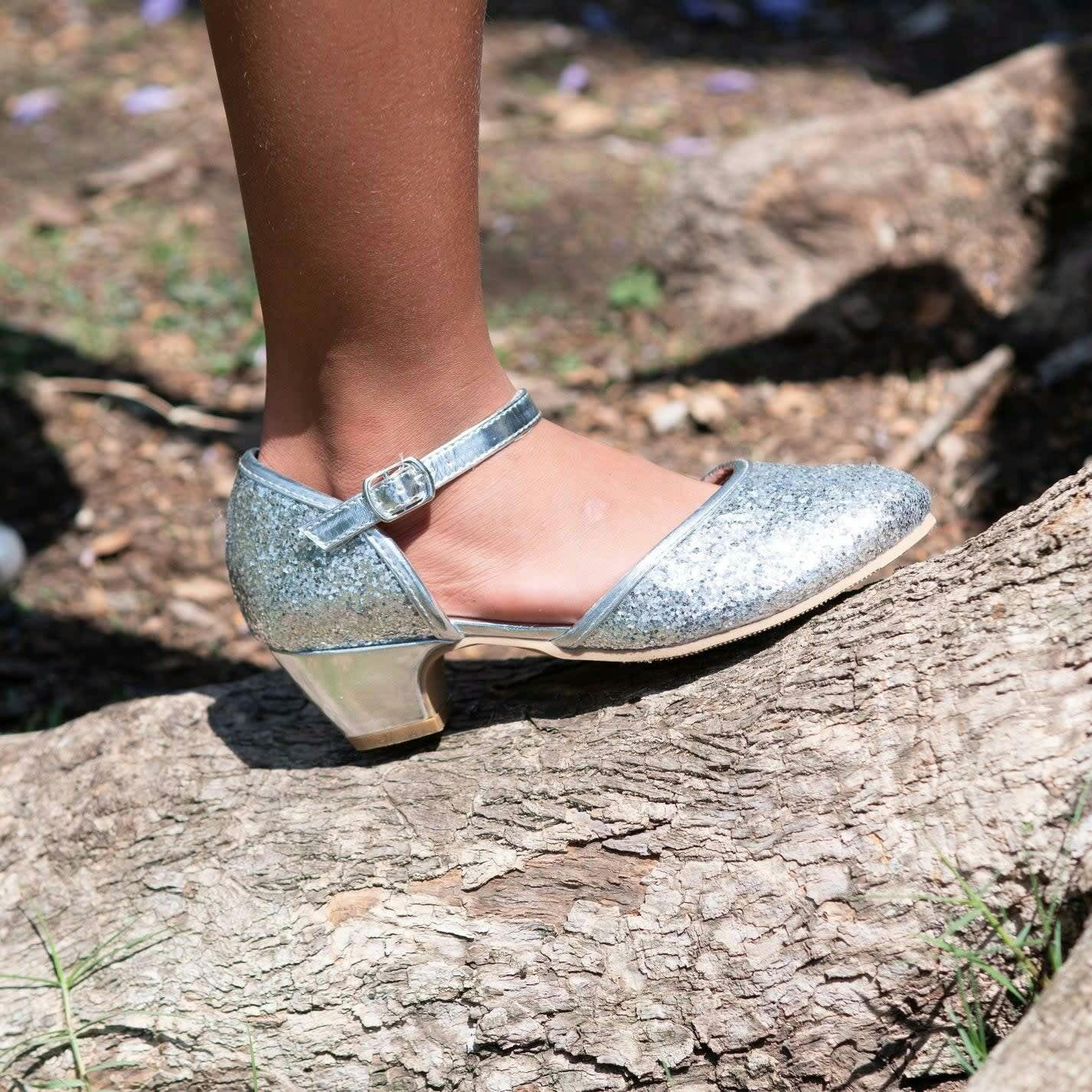 Jr Star Silver Sparkle Heels