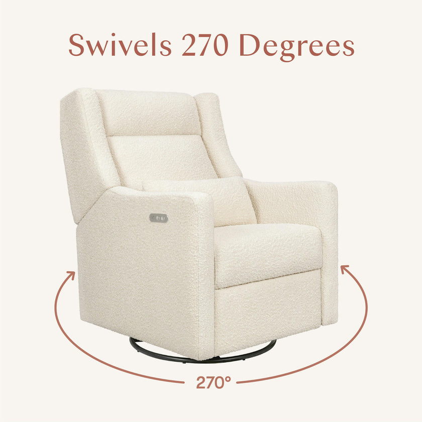 Babyletto Kiwi Plus Power Recliner and Swivel Glider with Power Adjustable Headrest and USB Port