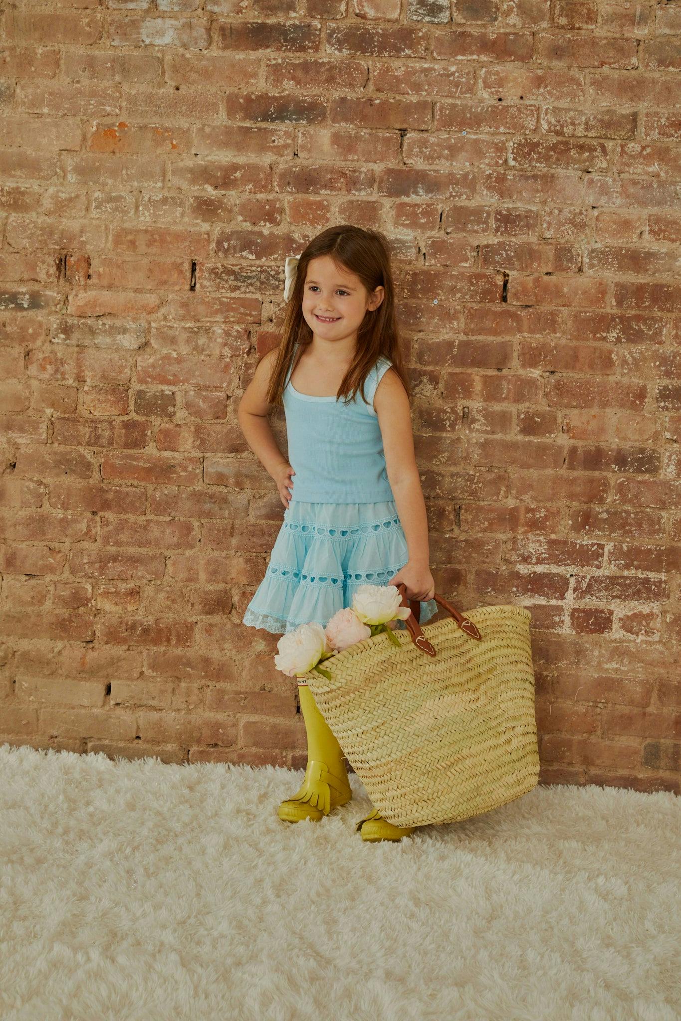 Harlow Pastel Blue Heart Cut Out Tank