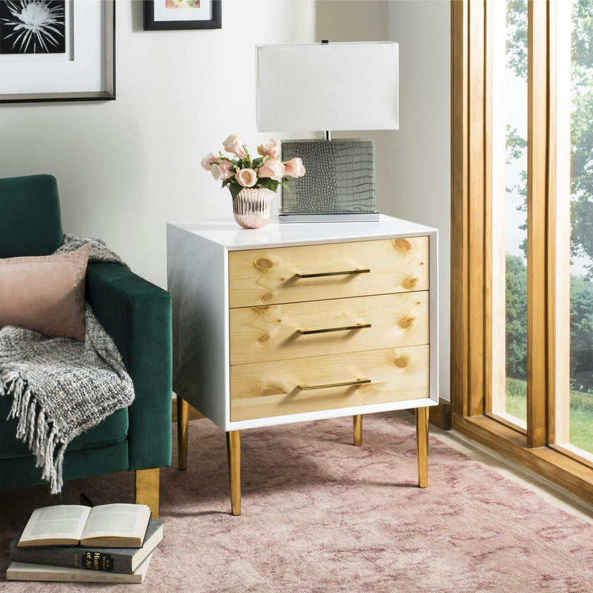 Vanda 3-Drawer Beetlewood Side Table