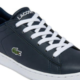 Navy Logo Leather Trainers