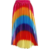 Rainbow Pleated Midi Skirt