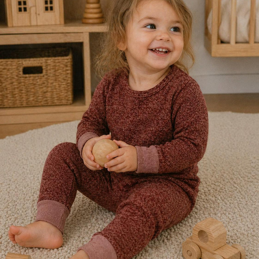 Brushed Sweater Knit 2-Piece Lounge Set