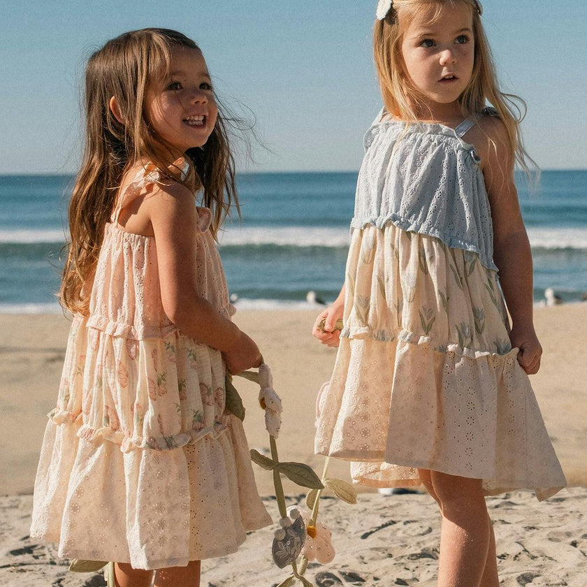 Amber Dress in Blue Tulip