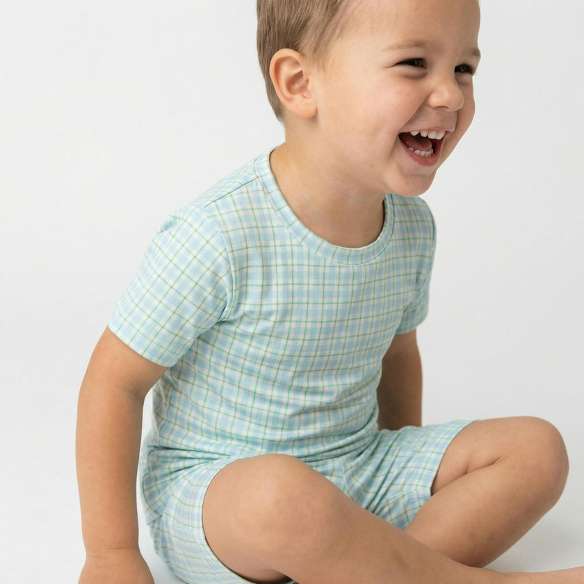 Bluegrass Picnic Short Sleeve & Shorts Bamboo Toddler Pajama Set