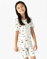 Bunny Garden Bamboo Kids Pajama Short Set