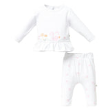 White Chipmunk Graphic Ruffle Outfit