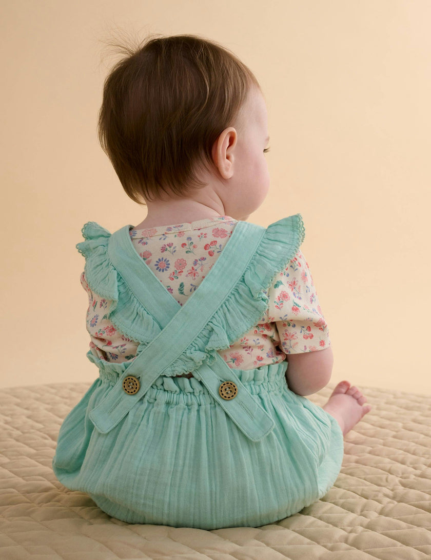Embroidered Overall Set Aloe