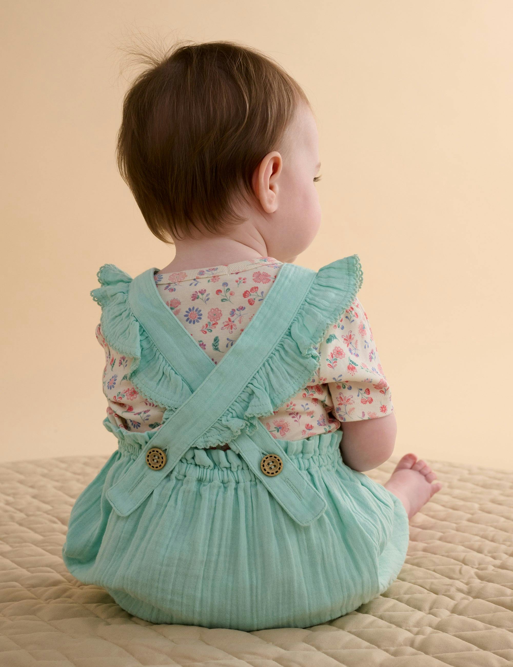 Embroidered Overall Set Aloe