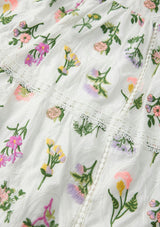 Emely Frill Embroidered Maxi Dress