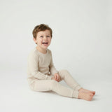 Oatmeal Stripe Bamboo Kids Pajama Set