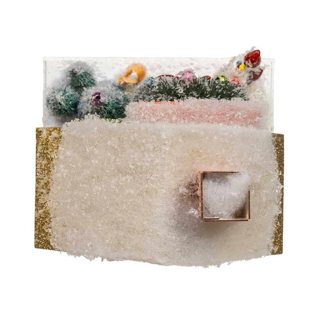Kurt Adler 7.5-Inch Battery Operated LED Lighted Green Paper House Table Piece