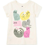 Colorful Cats Graphic Tee, White