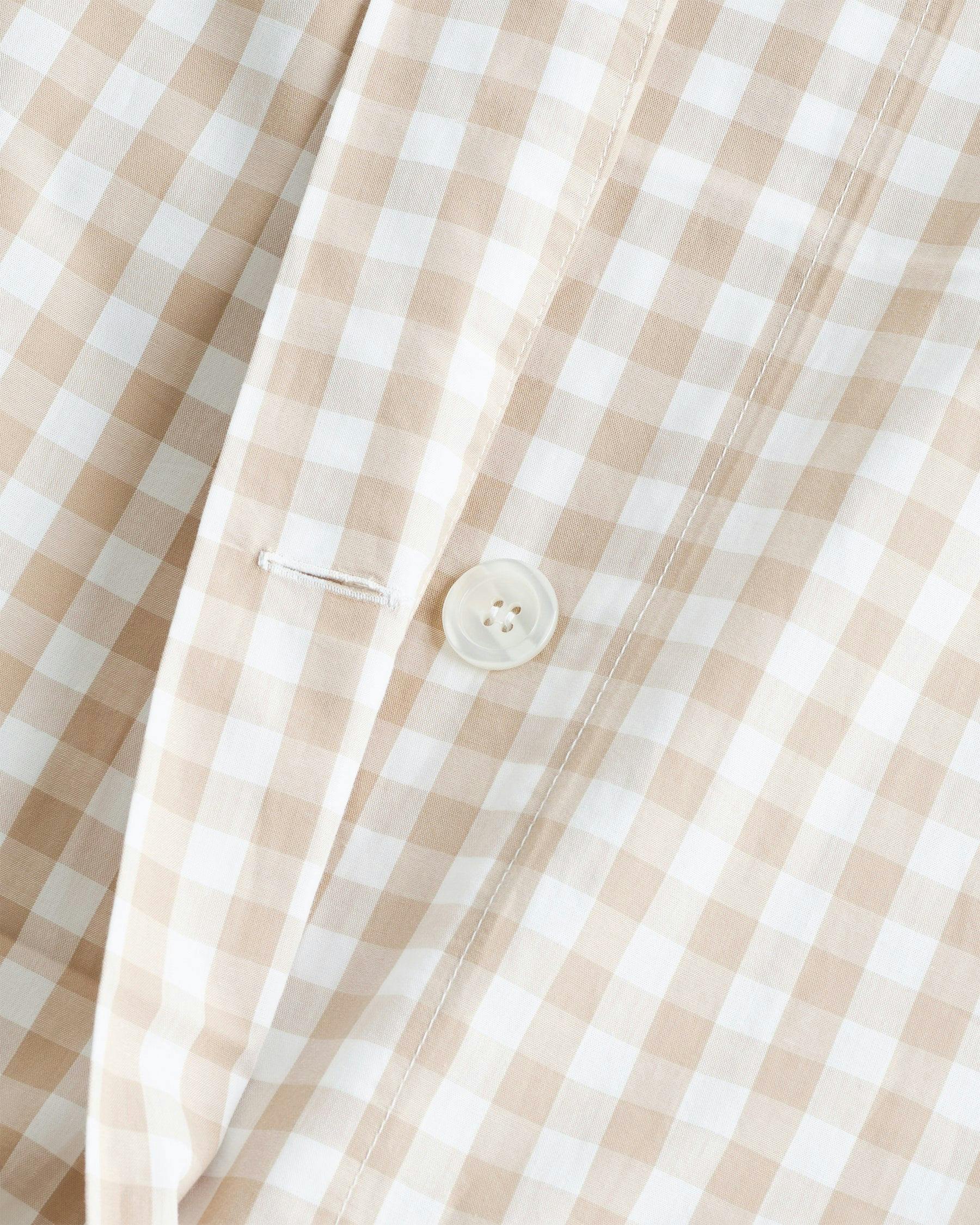 Luxe Premium Percale Duvet Set in Camel Gingham